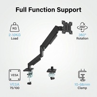 Support de moniteur ergonomique VESA 75x75-100x100mm, bras de fixation pour moniteur de bureau, pour moniteurs LCD LED de 17 à 32 pouces