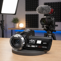 4K 超高清 48MP 18 倍变焦 3.0 英寸触摸屏 HDMI 输出 红外夜视录制 外置麦克风 直播摄像机