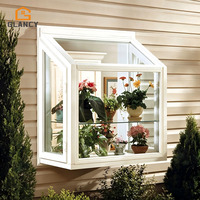 Fenêtre de jardin classique américaine pour cuisine, fenêtres en aluminium à rupture de pont thermique avec double vitrage trempé, baies vitrées