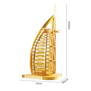 Rompecabezas Metálico 3D Piececool del <span class=keywords><strong>Burj</strong></span> <span class=keywords><strong>Al</strong></span> <span class=keywords><strong>Arab</strong></span> <span class=keywords><strong>Dubai</strong></span>, Modelo de Edificio Hotelero, Kit de Ensamblaje de Acero Inoxidable, Juguete para Adultos - Product Image 3