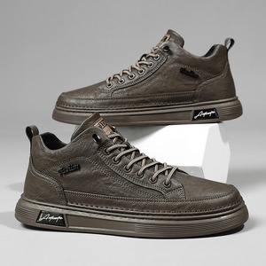 Automne et hiver tendance hommes léger haut velours bottes de travail nouveaux coureurs de mode avec semelles épaisses - Product Image 6