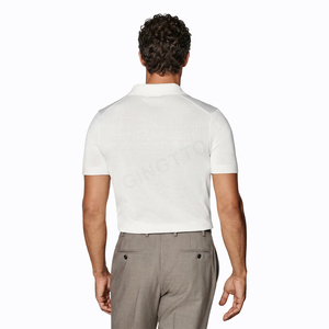 En stock – Nouveaux polos décontractés <span class=keywords><strong>sans</strong></span> boutons à manches courtes pour hommes, personnalisables avec logo, vente en gros en vrac pour l'été - Product Image 2