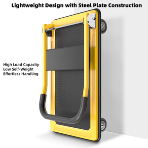 Chariot de transport pliable à quatre roues ZooYA 300 kg avec <span class=keywords><strong>1</strong></span> unité de chariot à main en acier portable OEM pour le shopping - Product Image 4