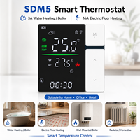 Termostat Pemanas Lantai 16A Pengontrol Suhu Terprogram dengan Sensor Lantai untuk Pemanas Listrik
