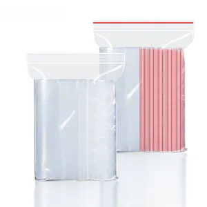 Kustom 2 Mil bening dapat ditutup kembali Ldpe Freezer Zip makanan poli kecil dapat ditutup kembali kantong plastik