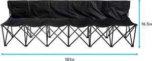 Sideline - Folding Person Seating Soccer Sport Team Collapsible <b>6</b> <b>Chair</b> Bench for Kids Adults - Product Image 5