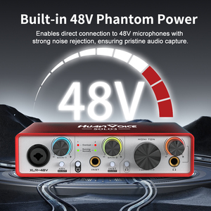 Huayi Giọng Nói Chuyên Nghiệp SOLo3 USB Giao Diện Âm Thanh Bên Ngoài Card Âm Thanh Để Ghi Âm Phòng Thu Podcast Cho Có Dây Microphone PC - Product Image 6