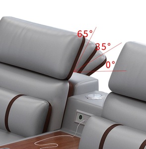 Nuevo Sofá Cama de Masaje Inteligente en Forma de L de Piel para Sala de Estar Muebles Modernos - Product Image 4