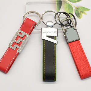 الشركة المصنعة بالجملة تصميم شعار حلقة معدنية مفتاح السيارة الجلود المفاتيح الملحقات المخصصة - Product Image 3