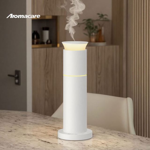 Home 100Ml Scent Tower Small Cylinder Black Nebulized Aroma Essentiic Oil Diffuser