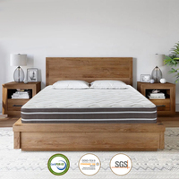 Matelas de lit compressé moderne de taille jumelle, meubles de chambre à coucher avec mousse au latex à mémoire de forme et ressorts ensachés pour hôtels