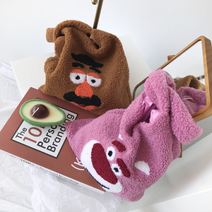 Borse a <span class=keywords><strong>tracolla</strong></span> giovani ragazze di alta qualità simpatiche animali cartoni animati con decorazione ricamata fodera in cotone di peluche - Product Image 2