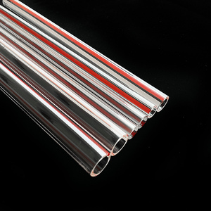 Tubo in Vetro Borosilicato Trasparente con Linea Rossa, Resistente al Calore, per Indicazione Livello Acqua - Product Image 5