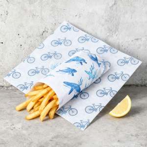 Papier à sandwich anti-graisse, logo personnalisé, papier alimentaire de qualité alimentaire, papier ciré, papier à pâtisserie, cuisine, rouleau de poulet - Product Image 6