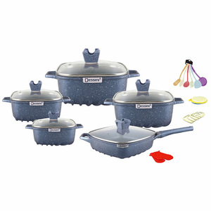 <span class=keywords><strong>Set</strong></span> <span class=keywords><strong>di</strong></span> 25 Pezzi <span class=keywords><strong>di</strong></span> Pentole Antiaderenti <span class=keywords><strong>in</strong></span> Alluminio Pressofuso Effetto <span class=keywords><strong>Pietra</strong></span>, <span class=keywords><strong>Set</strong></span> <span class=keywords><strong>di</strong></span> Pentole Quadrate per Uso Domestico all'Ingrosso - Product Image 3