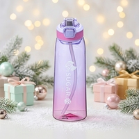 Bouteille d'eau parfumée compatible lave-vaisselle avec capsules de fruits et paille, anti-fuite, pour la gym, le cyclisme et les loisirs, prête à être expédiée