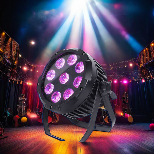 USA STOCK IP65 9X18W 6in1 RGBAW UV Wireless DMX LED Par Lights Waterproof Battery Powered Flat Uplights for Wedding Stage Events