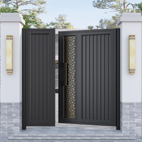 Portail de jardin en aluminium sculpté, peint, rayé, moderne, pour villa, cour, maison auto-construite