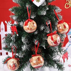 Boules de Noël rouges festives, décorations suspendues pour arbre de Noël - Product Image 4
