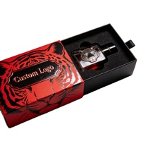 Boîte à tiroir rigide personnalisée en gros pour parfums et bougies avec insert en carton transparent, emballage de présentation artisanal pour boutique