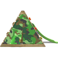 Maisonnette en bois d'extérieur pour enfants avec balançoire et toboggan, mobilier Montessori pour la maternelle et la garderie, aire de jeux pour enfants en gros