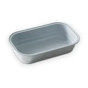 Food Container JX-205 Rectangular Airline Aluminum Foil Food Packaging Heart Shape Aluminum Foil Cake Pans with Lids Accept