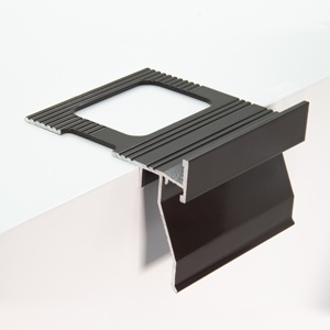 PROTERRACE Oterrace Drain FDP Profil de bordure en aluminium verni pour protéger les bords des carreaux posés sur les terrasses et les balcons - Product Image 4