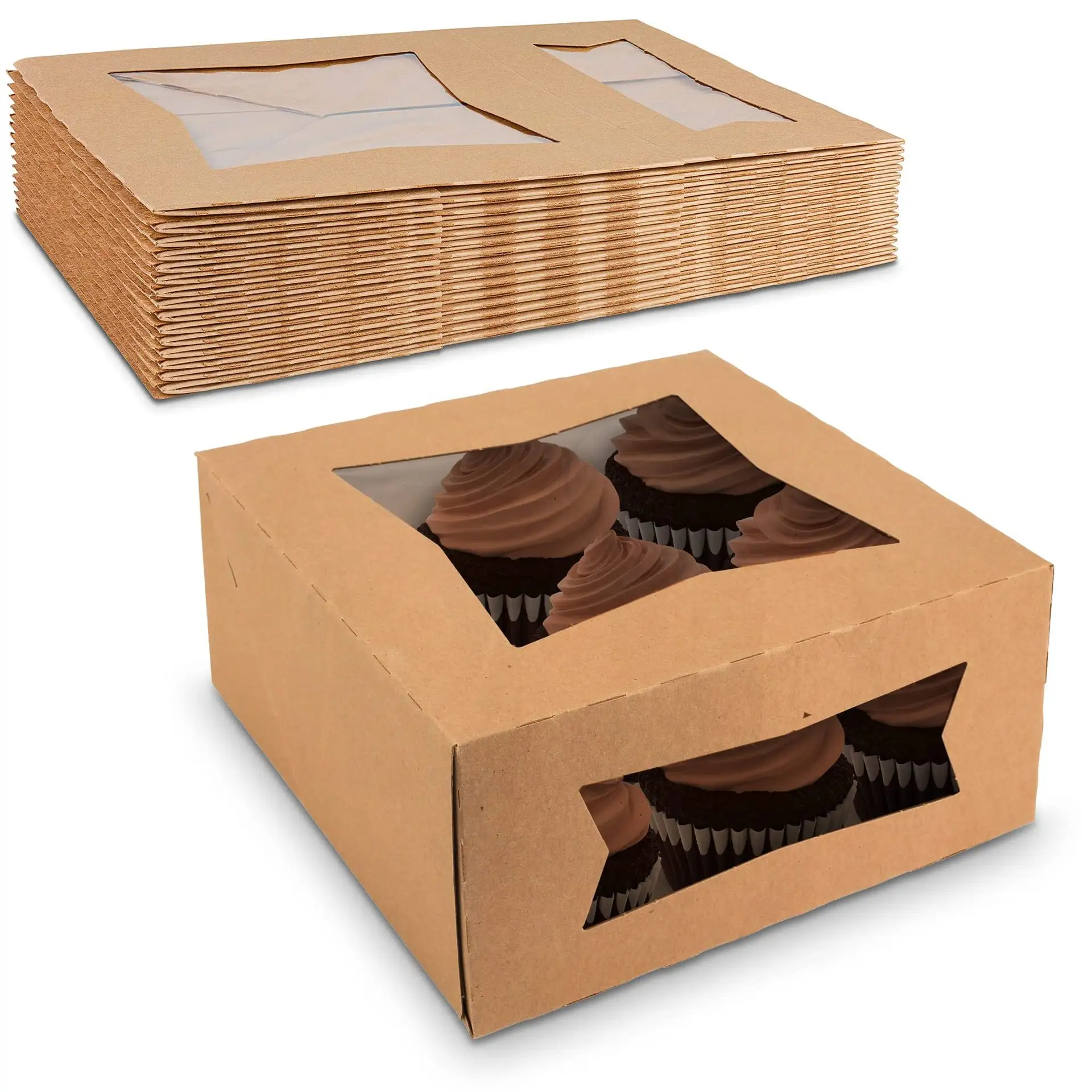 Cajas de embalaje con impresión personalizada para pastel, galletas, Chocolate, panadería, cupcakes, postres, venta al por mayor