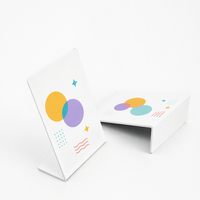 Support de Comptoir Moderne en PVC/PET Noir et Bleu pour Paiement RFID/NFC, Affichage et Collecte de Commentaires Clients pour Hôtels
