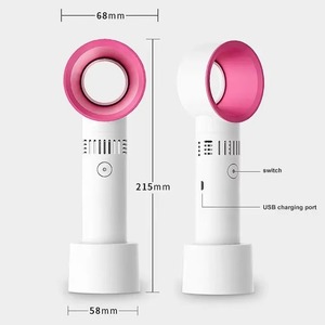 Ventilateur de bureau portatif sans pales 2-en-1, rechargeable par USB, mini ventilateur de refroidissement portable pour le camping en extérieur, les voyages et les trajets quotidiens - Product Image 3