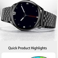 Superdünne Smartwatch MT55 1,43 Zoll AMOLED Bluetooth-Anruf Herzfrequenz-Gesundheitsmonitor Sprachassistent Herren Damen Smartwatch