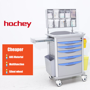 다기능 ABS 플라스틱 병원 마취 트롤리 의료 응급 트롤리 - Product Image 3