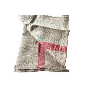 Direct Factory Price Red Stripe Jute Gunny Sack 120x70cm Drawstring Custom Logo Screen Printed for Agriculture Use <b>Packaging</b> - Product Image 1