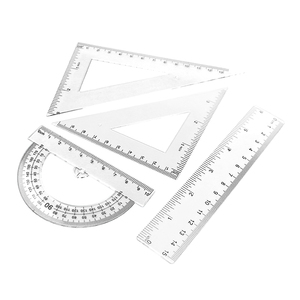 BECOL Set di 4 Righelli da 15cm Multifunzionali <span class=keywords><strong>per</strong></span> Studenti, Set di Righelli Geometrici in Plastica <span class=keywords><strong>per</strong></span> Disegno, <span class=keywords><strong>per</strong></span> la Scuola - Product Image 1