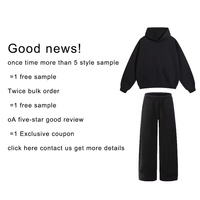 Ensemble de survêtement 2 pièces OEM avec sweat à capuche double fermeture éclair et pantalon de survêtement large, personnalisé par le fabricant, 100 % coton, pour homme, effet délavé à l'acide