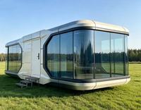 Capsule spatiale préfabriquée, maison mobile, cabane de vacances, hébergement de villégiature panoramique, chambre d'hôtes, hôtel de camping, chambre d'hôtes, capsule spatiale préfabriquée