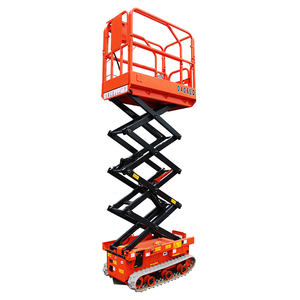 Plateforme de travail hydraulique tout-terrain à chenilles de type Caterpillar, nacelle élévatrice à ciseaux, à vendre - Product Image 4