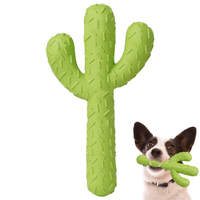 Jouets à mâcher interactifs pour chiens Cactus en caoutchouc Durable pour mâcheurs agressifs Petit/moyen chien formation dents nettoyage Carton