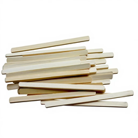 Bâtonnets de crème glacée en bambou biodégradables jetables naturels, vente en gros, bâtonnets de crème glacée personnalisés imprimés