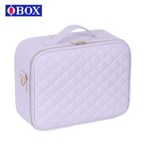 Sac à maquillage OBOX, violet lavande, 12 pouces, grande capacité, poignée souple, trousse de toilette pour les voyages et l'usage quotidien - Product Image 1