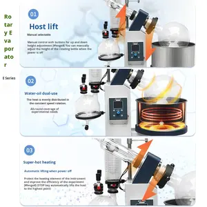 เครื่องระเหยแบบหมุน 2 ลิตร สำหรับห้องปฏิบัติการ เครื่องกลั่นสุญญากาศขนาดเล็ก สำหรับการบริสุทธิ์ การออกซิเดชัน ผลิตในประเทศจีน - Product Image 2