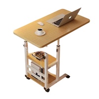 Bureau de chambre convertible traditionnel pour personne paresseuse, table de chevet mobile et réglable en hauteur pour étude, simple pour dortoir