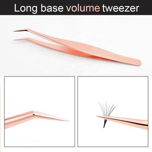 Obexa กรรไกรต่อขนตาสแตนเลสเคลือบพลาสม่าสำหรับมืออาชีพแหนบปลายแหลมทรงโค้งตรงแต่งหน้า - Product Image 4