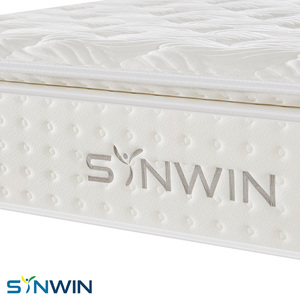 Matelas à ressorts ensachés <span class=keywords><strong>en</strong></span> latex à rebond lent avec renfort des bords, taille 36 cm - Product Image 1