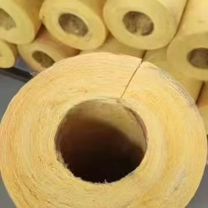 Ống cách nhiệt sợi nhỏ Đồng bằng thủy tinh len ống Bìa cách nhiệt Ống ThủY Tinh len cho đường ống cách nhiệt - Product Image 3