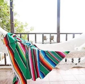 Mexico serape chăn bãi biển Ngoài trời Mat tua bảng cờ chăn cầu vồng sọc cho giường du lịch dã ngoại cắm trại sofa cotton người đàn ông