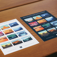Carte de calendrier de bureau 2025 avec impression personnalisée, chevalet en bois kraft, support idéal pour les amis, type d'affiche