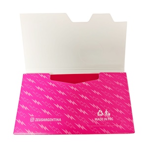 Zeus Rose Red Transparent Square Classic <b>Rolling</b> Papers 1 1/4 Natural Plant Fiber Dye-Free Slow Burning 50 Leaves Per Booklet - Product Image 2