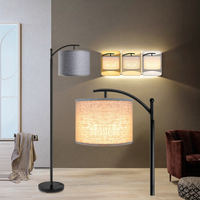 Lampadaire LED Moderne Chic E27 Base Design Vertical Minimaliste pour Salon Moderne Élégant Bureaux Appartements Chic Télécommande