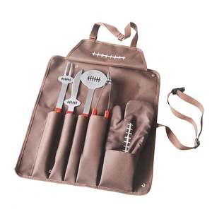 Juego de 14 Utensilios para Asar al Aire Libre, Accesorios para <span class=keywords><strong>Barbacoa</strong></span>, <span class=keywords><strong>Kit</strong></span> de Parrilla con Delantal, Venta al Por Mayor de Fábrica - Product Image 5